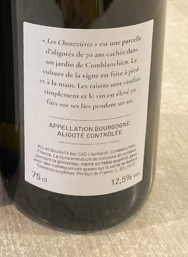 Bourgogne aligoté "Les Chevevières" 2023 Bourgogne aligoté "Les Chevevières" 2023