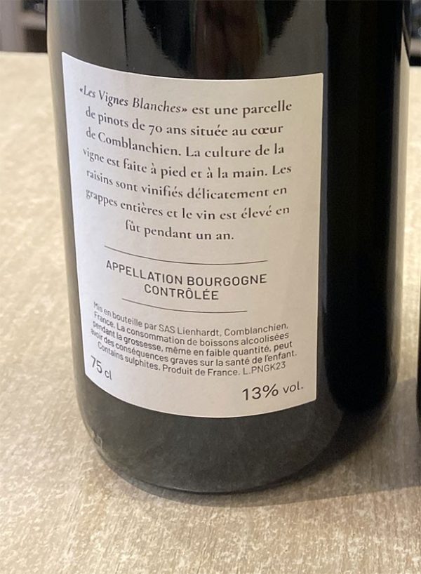 Bourgogne rouge "Vignes Blanches" 2024 Bourgogne rouge "Vignes Blanches" 2024